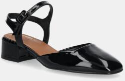 Billi Bi bőr flip-flop fekete, magassarkú, nyitott sarokkal, A8064 - fekete Női 39