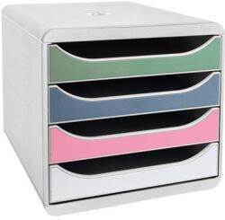 Exacompta Irattároló, műanyag, 4 fiókos, EXACOMPTA "Big-Box Plus AutentiK (EX310303D) - kecskemetirodaszer