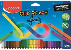 Maped Színes ceruza készlet különleges az egész ceruza felhasználható Maped Color Peps Infinity 24 db háromszögletű (861601)