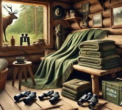  Horgász-Vadász ajándékszett: takaró + párna (horgaszajandek-szett)