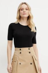 Max Mara selyem pulóver könnyű, női, fekete, 2515361041600 - fekete XL