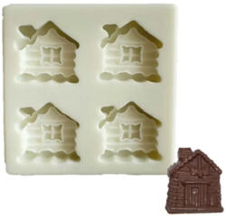 Házikó formájú fondant és marcipán formázó szilikon