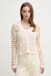 Pepe Jeans pamut kardigán OLYMPIA bézs, női, könnyű, PL702273 - bézs XS