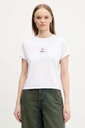 Abercrombie & Fitch pamut póló női, fehér, KI157-5015 - fehér XL