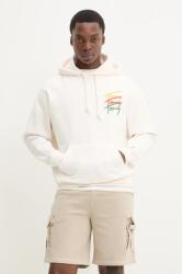 Tommy Hilfiger pamut melegítőfelső bézs, férfi, nyomott mintás, kapucnis, DM0DM21372 - bézs S