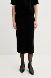 Weekend Max Mara szoknya fekete, midi, egyenes, 2515301011600 - fekete XL