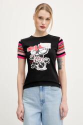 Desigual t-shirt MINNIE női, fekete, 25SWTK39 - fekete XL