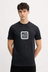 Giorgio Armani pamut póló sötétkék, férfi, nyomott mintás, XM000545 AF10361 - sötétkék XL