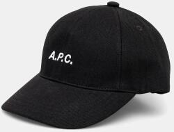 APC A. P. C. pamut baseball sapka casquette charlie fekete, nyomott mintás, COHFK. M24069 - fekete 56