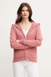 Calvin Klein pamut melegítőfelső narancssárga, női, sima, kapucnis, K20K208426 - narancssárga XL