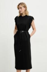 ANSWEAR ruha fekete, midi, egyenes - fekete S - answear - 29 990 Ft