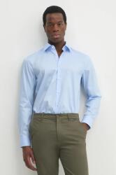 HUGO BOSS pamut ing férfi, galléros, slim, 50532875 - kék 40
