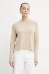 Max Mara kasmír pulóver könnyű, női, bézs, 2515361021600 - bézs S - answear - 89 990 Ft