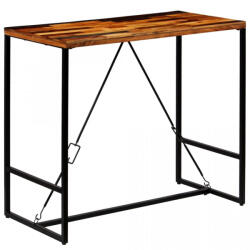 vidaXL Masă de bar din lemn masiv reciclat, 120 x 60 x 106 cm (246289)