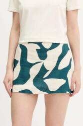 Abercrombie & Fitch vászon szoknya zöld, mini, egyenes, KI143-5049 - zöld S