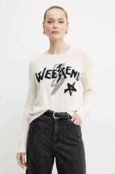 Max Mara kasmír pulóver könnyű, női, bézs, 2515361011600 - bézs S