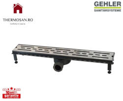 Gehler Rigola de dus Gehler 600X70 mm - corp PVC gratar inox [ TD-G125BG-1 ]