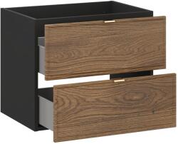 Comad Talia Casella dulap 60x45.6x50 cm sub chiuveta pe perete negru-stejar TALIA CASELLA 82-60-46-2S (TALIACASELLA8260462S)