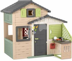 Smoby Casă Prietenilor cu bucătărie în nuanțe naturale Friends House Evo Playhouse Life Smoby extensibil (SM810251-B) Casuta pentru copii