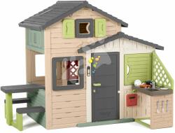 Smoby Casă a Prietenilor cu spațiu de bucătărie Friends House Evo Playhouse Life Smoby în nuanțe naturale extensibilă (SM810251-E) Casuta pentru copii