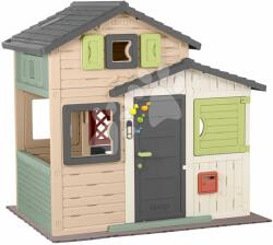 Smoby Căsuță Prietenilor în culori naturale Domček Evo Playhouse Life Smoby extensibilă cu podea pe gazon (SM810251-D) Casuta pentru copii
