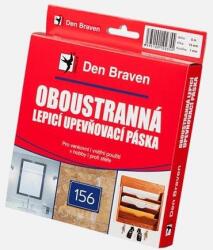 Den Braven Kétoldalas ragasztó-rögzítőszalag 19x1mmx10 m RL dobozban (B5261RL)