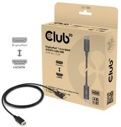 Club 3D Kábel - CAC-1083 (DisplayPort 1.4 to HDMI 2.0, aktív adapter, 4K60Hz, HDR, 2m) (CAC-1083)