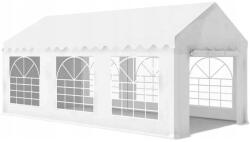  Professzionális kerti pavilon, 38 mm-es acélvázzal, vízálló tetővel 450g/m2, 6x3x2, 8 m, fehér (TUN-4054)