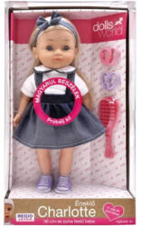 Dolls World Éneklő Charlotte baba farmer ruhában (55516)