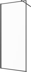INVENA zuhanykabin fal walk-in 110 cm fekete félfényes/átlátszó üveg AK-32-118 (AK32118)