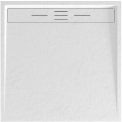 Welland kőhatású zuhanytálca szifonnal 80 x 80 cm - fehér (GT-8080LS) - miniwebshop