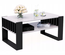  DEER dohányzóasztal 90x50 - fekete/fehér (10000094576)