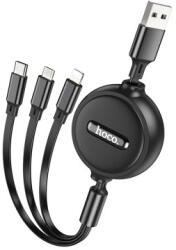 hoco. X75 3in1 Lightning - Type-c - Micro Usb Kábel 1 Méter 2a Fekete