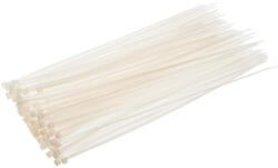 TOPEX Kábelkötegelő, gyorskötöző, 2, 5mm x 100mm, fehér, 100db (44E975)