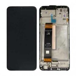 Samsung M236/M336 Galaxy M23 5G/M33 5G LCD kijelző érintőplexivel és előlap kerettel, fekete (GYÁRI)