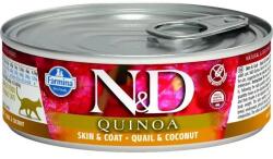 N&D Quinoa Cat konzerv fürj & kókusz 6x80g - 6x80g
