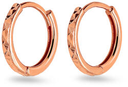 Heratis Forever Gravírozott karika fülbevaló 1cm, vastagság 1, 5mm Brock, rosé arany 14K IZ24915R