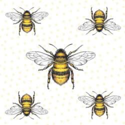 Ambiente Bees papírszalvéta 33x33cm, 20db-os
