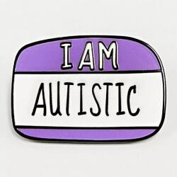 Maria King I am autistic - Autista vagyok' kitűző (WK200)
