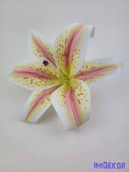  Gumi liliom fej D21, 5cm - Krém-Rózsaszín Cirmos