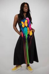 FashionLand ROCHIE LUNGA FARA MANECI CU BUZUNARE BUTTERFLY VALLO TALIE UNICA Multicolora