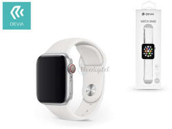 DEVIA Apple Watch lyukacsos sport szíj - Devia Deluxe Series Sport Band - 38/40/41 mm - fehér