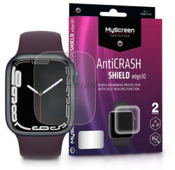 MyScreen Apple Watch Series 7/Series 8 (41 mm) ütésálló képernyővédő fólia - MyScreen Protector AntiCrash Shield Edge3D - 2 db/csomag - átlátszó