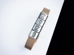 R. M. ékszer Gyermekeim 4 egyedi medálos MoMents rosé színű acél karkötő (17161RM)