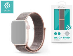 DEVIA Apple Watch szövet sport szíj - Devia Deluxe Series Sport3 Band - 38/40/41 mm - pink sand - bluedigital