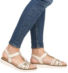 Remonte Sandale dama casual, Remonte D2044-60 din piele naturala, crem