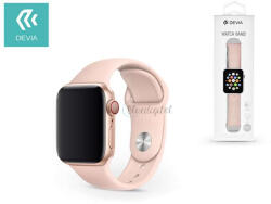 DEVIA Apple Watch lyukacsos sport szíj - Devia Deluxe Series Sport Band - 38/40/41 mm - rózsaszín