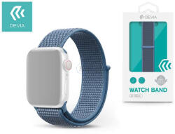 DEVIA Apple Watch szövet sport szíj - Devia Deluxe Series Sport3 Band - 42/44/45/49 mm- cod blue