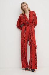 Diane Von Furstenberg kezeslábas piros, v-nyakú, DVFPJ3S004 - piros S