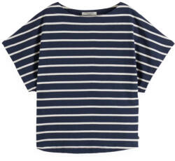 Scotch & Soda T-shirt Slash Neck Jersey U9A00682T SCV432 midnight blue/ soft ice (U9A00682T-7959)